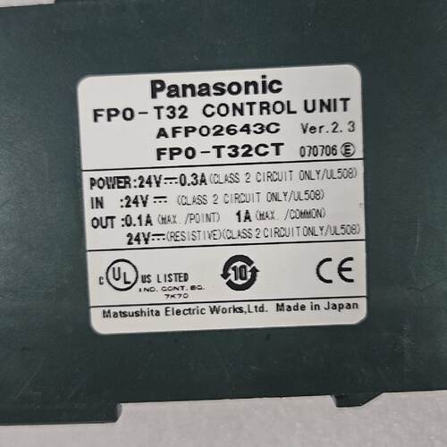 （请询价）PLC控制单元 FPO-T32CT、FPO-T32CP