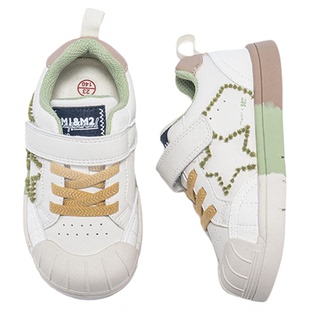 m1m2西班牙童鞋儿童板鞋女童2026新款小白鞋贝壳头幼童田园休闲鞋