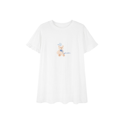 柒号童仓女大童韩版卡通家居服系列夏装新款圆领睡衣吊带睡裙潮