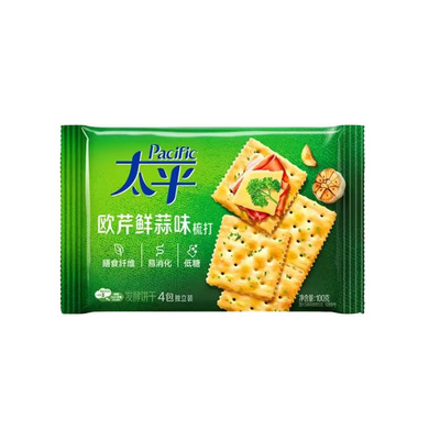 黑胡椒和牛味欧芹鲜蒜味梳打饼干