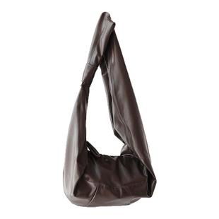 印计谷羽2025新款大容量PU皮质包包女腋下单肩包时尚斜挎包饺子包