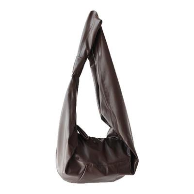 印计谷羽2025新款大容量PU皮质包包女腋下单肩包时尚斜挎包饺子包