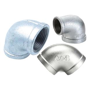90度玛钢镀锌/304/316/衬塑变径丝扣弯头热镀锌弯头DN15-100