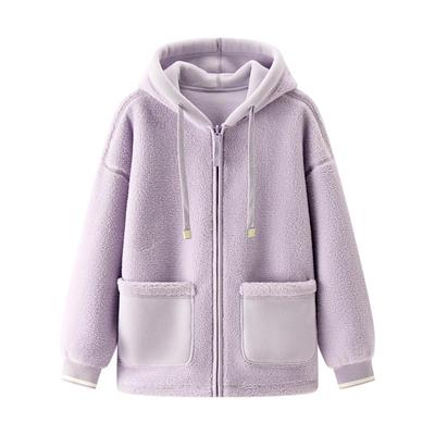 森马仿羊羔毛摇粒绒双面穿外套女