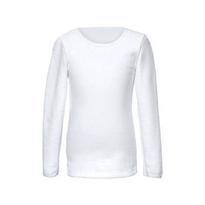 女童舞蹈打底衣白色加绒加厚保暖