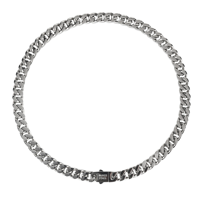 高品质精工抛光钛钢古巴项链