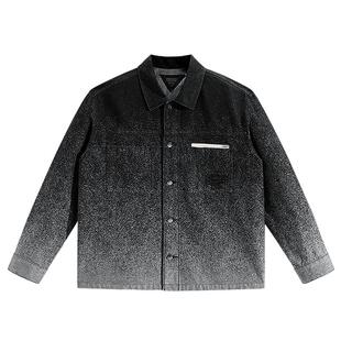 【商场同款】太平鸟男装 秋季潮流泼墨提花夹克男外套B1BJF3444