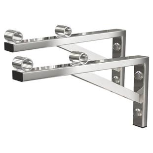 304不锈钢三角架置物架固定式晾衣杆墙上支架室内外飘窗晒衣杆32