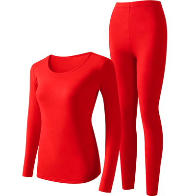 浪莎女士纯棉秋衣秋裤本命年套装