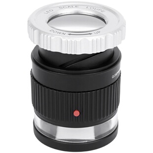 60倍放大镜带刻度带灯高清测量维修印刷照布镜便携珠宝鉴定看面料