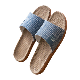 回力亚麻拖鞋男春秋家居室内防滑静音防臭棉麻布艺家用女凉拖鞋夏
