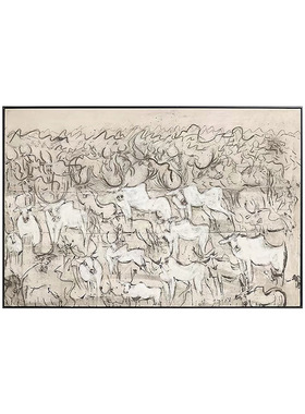 法式奶油风高级感马装饰画