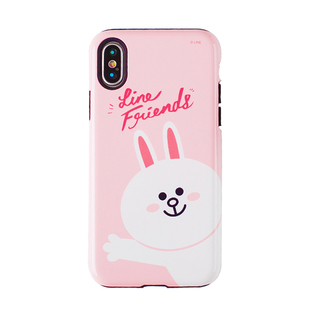 Line Friends布朗熊iPhoneX手机壳女苹果X光面全包硅胶防摔套
