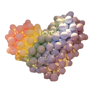 求婚布置室内表白生日场景浪漫房间室外网红气球装饰灯氛围灯套餐