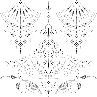 曼达拉图腾度假风文艺少女纹身贴