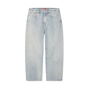 LOCALLY DAWGS BAGGY JEANS 浅色做旧水洗宽松牛仔裤