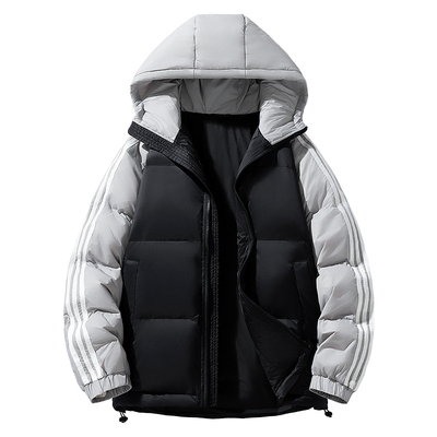 雅鹿羽绒服男士2025年冬季新款短款立领连帽时尚休闲百搭保暖外套