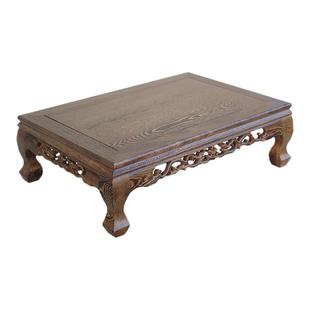 中式实木红木鸡翅木炕桌炕几茶几矮桌子老榆木榻榻米飘窗家用茶桌