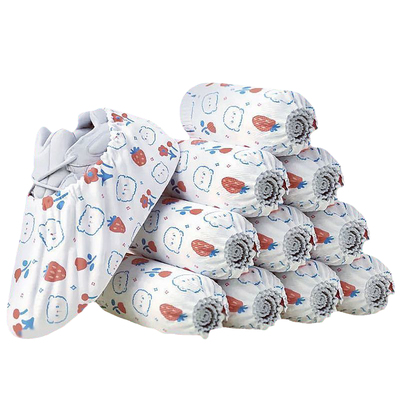 无纺布加厚印花鞋套可洗耐磨