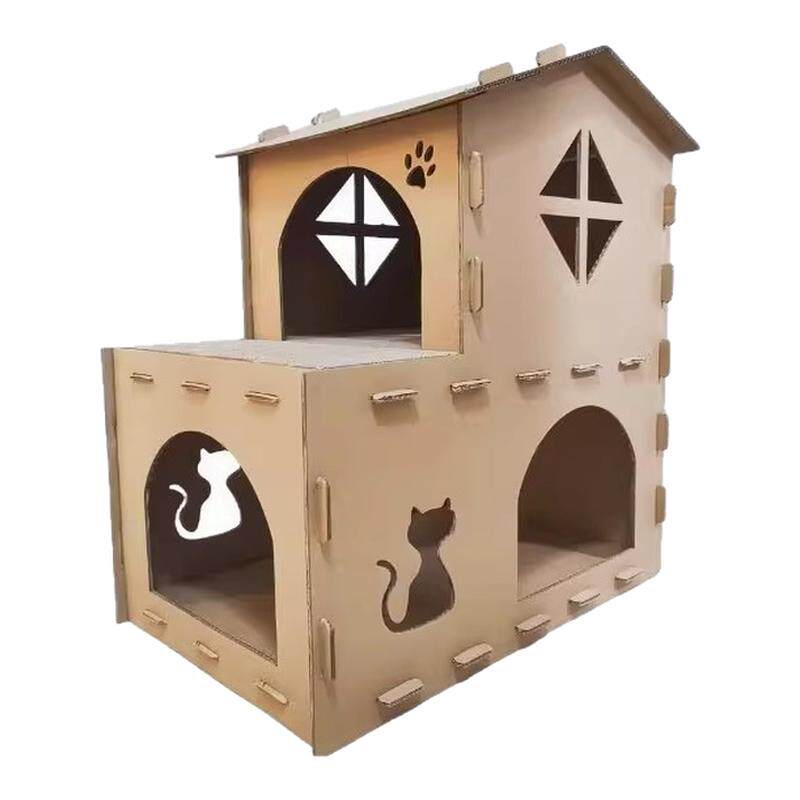 瓦楞纸板二层猫别墅猫窝可替换猫猫窝/屋/帐篷/沙发