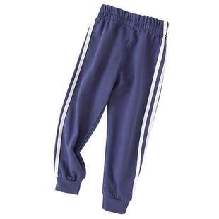 100纯棉儿童运动裤春秋夏季薄款男女童黑色加绒加厚学生校服裤子