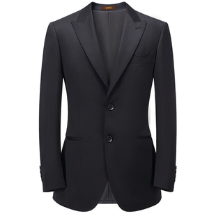 【全宾霸半麻衬】吉约蒙羊毛西装男套装新郎结婚礼服黑色商务西服