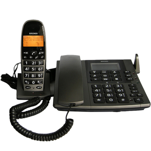 新款数字无绳电话座机一拖二来电显示老人家用办公无线固话子母机