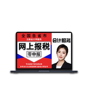 代理记账网上报税全国小规模0零申报税务申报会计代记账报税代理