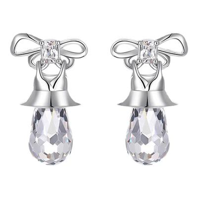 TOGGLER迷你水晶感蝴蝶结耳钉