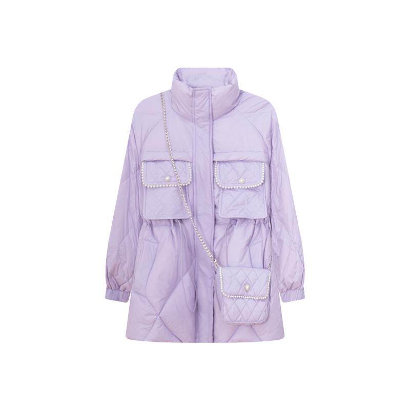 白鹿语常规款立领钉珠羽绒服