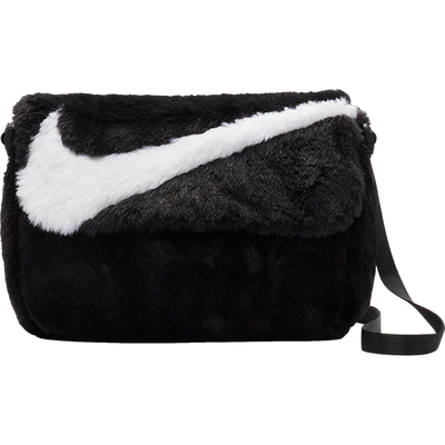 Nike/耐克正品2024春季女士毛绒可爱经典单肩斜挎包FB3048-010