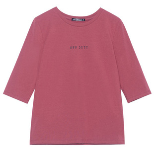 t恤黑色莫代尔棉七分袖中年宽松遮肚中袖上衣女士妈妈小衫薄款夏