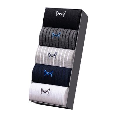 猫人纯棉中筒袜吸汗透气男士袜子