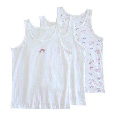 针织棉背心夏季亲肤透气三条装