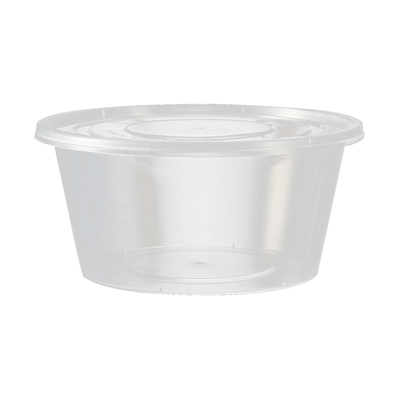 圆形塑料加厚透明高档汤碗快餐盒