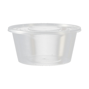 750ml打包盒外卖一次性餐盒圆形塑料加厚透明高档便当快餐盒汤碗