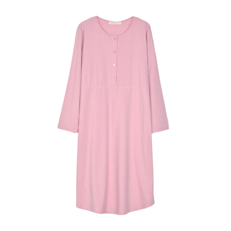 快乐屋孕妇睡裙春夏2026新款针织哺乳睡衣产后月子服待产连衣裙秋