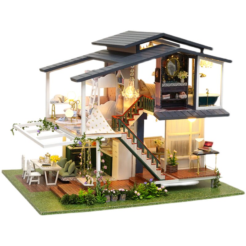 diy小屋莫奈花园手工新年生日