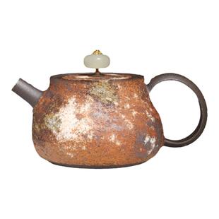 中国台湾省岩矿茶壶泡茶家用单壶李仁嵋手工老岩泥玉山陶瓷茶杯具