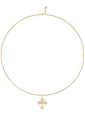 Mouhooland暮后之地蕾丝系列蕾丝镂空十字架项链锁骨链国潮配饰