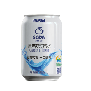 原味无糖苏打水330mL*6罐装0糖0卡0脂气泡水调酒无糖饮料