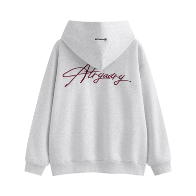 国潮美式字母刺绣连帽卫衣