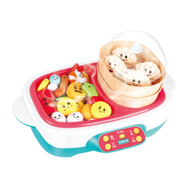 奇奇和悦悦的玩具打火锅厨房做饭