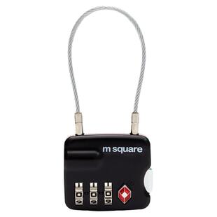 msquare钢绳海关锁TSA小密码锁挂锁迷你出境通关托运行李箱防盗