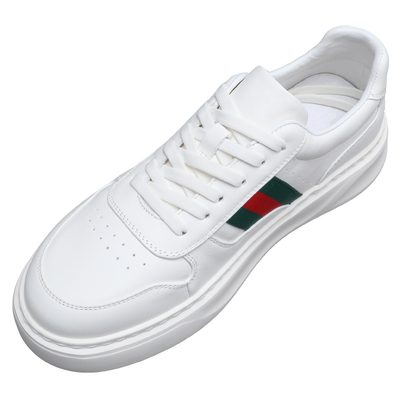 尚鞋匠真皮增高透气男士小白鞋