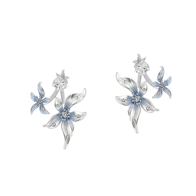 MASW麻秀高级感气质鸢尾花耳钉女