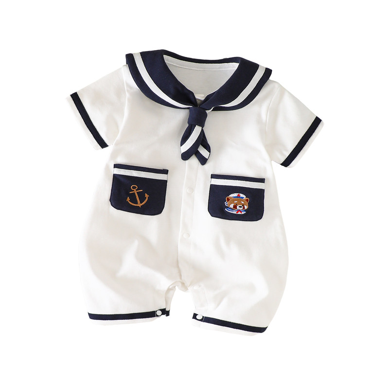 夏款短袖0-2岁宝宝衣服薄款哈衣