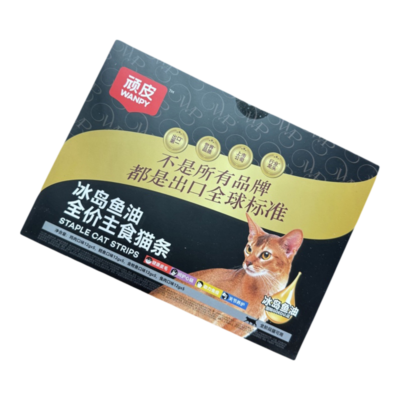 顽皮冰岛鱼油主食猫条猫咪零食罐头营养美毛新包装4种口味混合