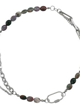 拼接中式细节男女钛钢项链