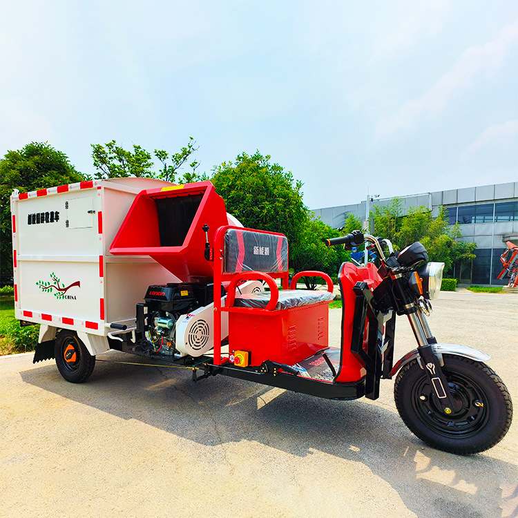 厂家双出料口果枝碎枝机枯枝粉碎三轮回收车树枝粉碎收集车